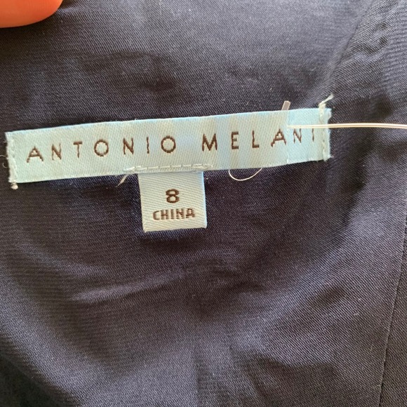 Antonio Melani blue navy sequin floral embellished‎ dress size 8 wedding guest - Picture 5 of 10